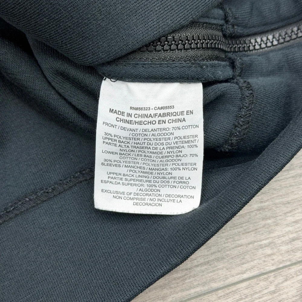Nike Tech Fleece Crewneck Sweatshirt Women Medium Black Side Zip Swoosh Pullover